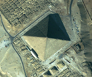 The Great Pyramid-top view.